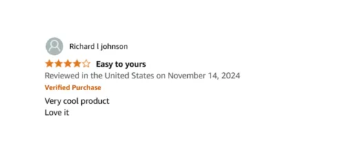 Five-star review: Easy to use, love the product.