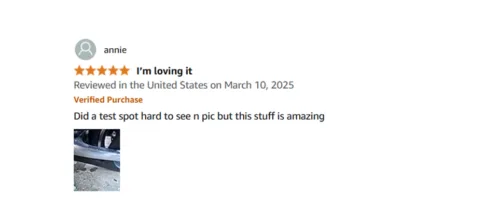Five-star review for product effectiveness.